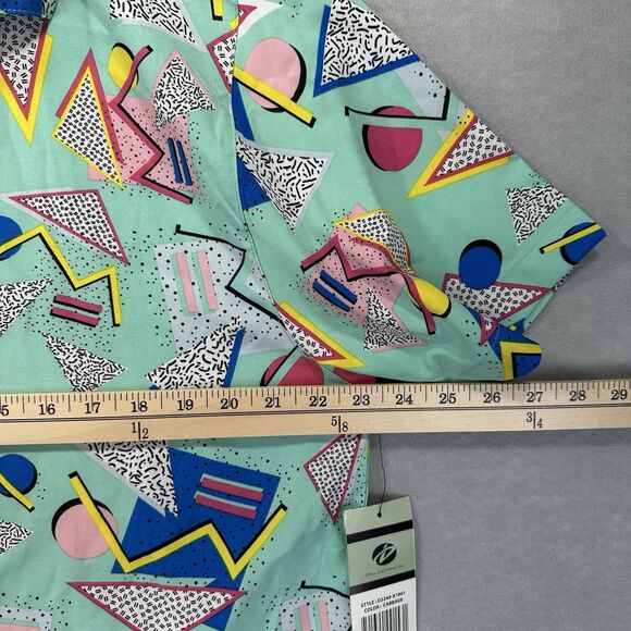 NWT OH Snap Shirt Adult Large 4-Way Stretch Retro 80s/90s Style Short Sleeve New - Picture 10 of 10